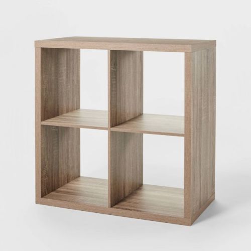 4 Cube Organizer White - Brightroom™: Decorative Bookshelf, Cubby Storage, Mdf & Particle Board, 13" Compatible
