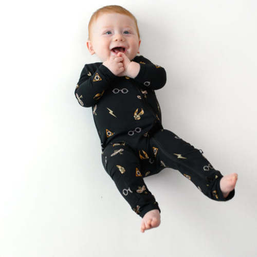 Zippered Romper in Midnight Icon