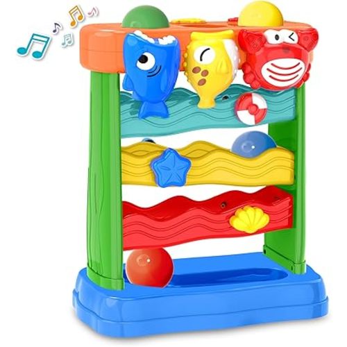 Toys for 1 2 3 Years Old Boys Girls, Toddler Musical Toys for 6-12-18-24 Months, Interactive Toys with Light & Sound, Montessori Toys, Christmas Birthday Gifts for Baby Age 1-2 Years Old