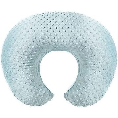 Breastfeeding Pillows, Nursing Pillow for Breast Feeding & Bottle Feeding for Nursing Mothers with Removable Cotton Cover, Machine Washable (Minky Dot-Sky Blue)…