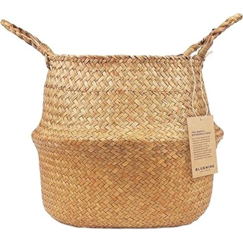 Plant Basket – Large Olive Tree Pot for Indoor Artificial Trees, 9-10 Inch Woven Wicker Planter Baskets for Fake House & Faux Plants (Original, Large)