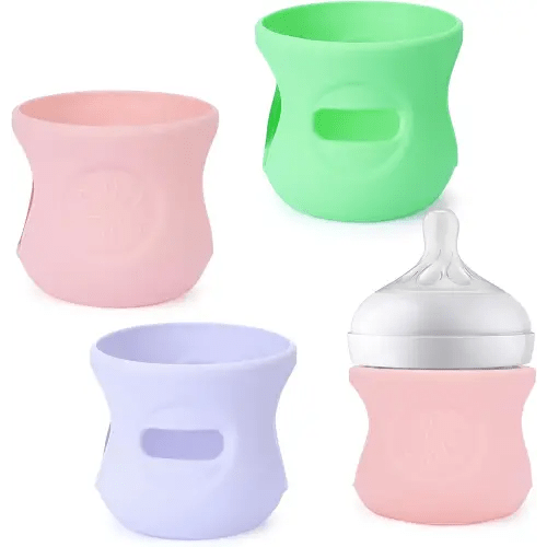 3 Pack Silicone Sleeve for Philips Avent Glass Baby Bottles 4 oz,Anti Breakage Baby Bottle Protective Cover Accessories for Avent Natural Glass Bottles 4oz