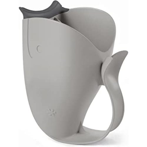 Skip Hop Baby Bath Rinse Cup, Moby Tear-free Waterfall Rinser, Grey