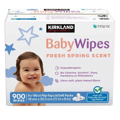 Kirkland Signature Baby Wipes Fresh Spring Scent, 900-count | Costco