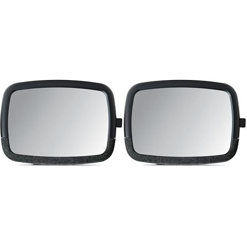 Munchkin Baby Car Mirror for Rear Facing Car Seats, Pivot 360 Baby in-Sight Adjustable Auto Mirror, Black, 2 Pack