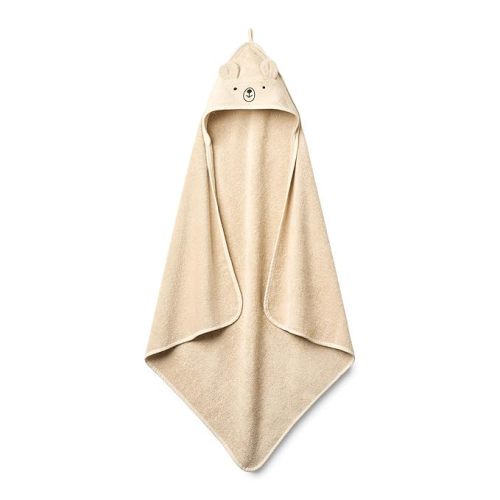 Baby Hooded Towel – Organic Cotton Baby Bath Towels – Baby Towels, Baby Bath Towels for Baby Boy, Baby Girl, 32" x 32" Super-Soft and Absorbent Baby Towels for Newborn (Bear - Fog)