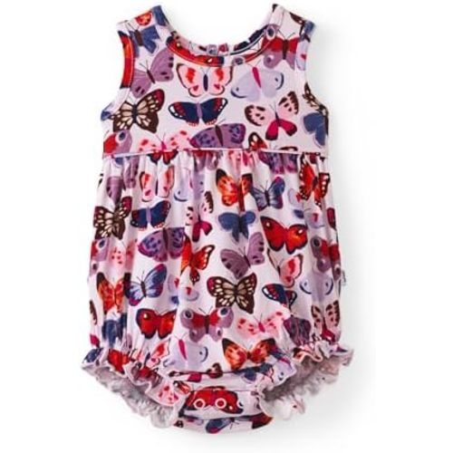 Little Sleepies Bubble Romper for Girls, Soft Viscose from Bamboo One Piece, Baby Clothes