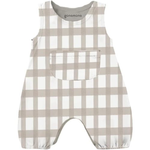 GUNAMUNA Unisex Pocket Romper, Toddler Ultra-Soft Fleece Daytime Bubble Jumpsuit w Diaper Zipper for Easy Changing