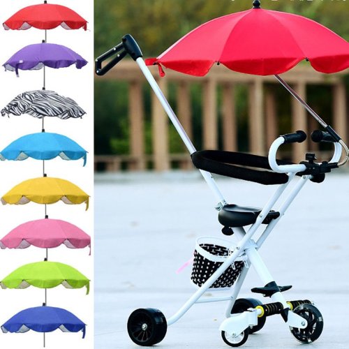 SPRING PARK Kids Baby Unisex Sun Umbrella Parasol Buggy Pushchair Pram Stroller Shade Canopy Baby Stroller Accessories Rain Covers Travel Umbrella