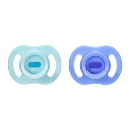 Tommee Tippee UltraLight Stay Put Silicone Pacifier 6-18m - Light Blue & Dark Blue - 2pk