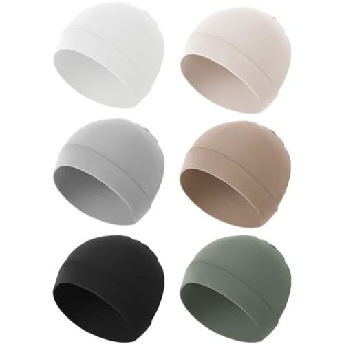 Konssy 6-Pack Baby Beanie Hats for Newborns, Soft Infant Caps for Boys & Girls, 0-6 Months
