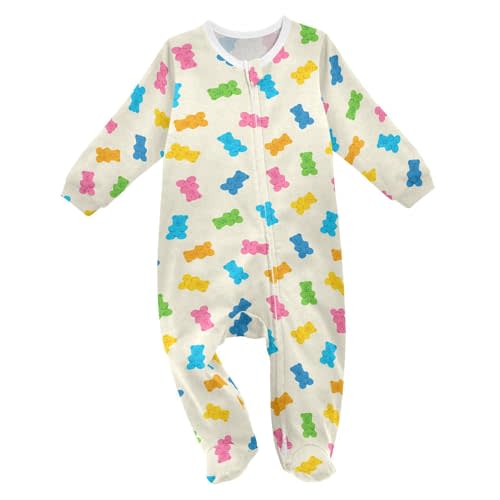 KICPOAY Baby Girl One Piece Footie, Infant Romper Sleeper Baby Boy Play Footed, 0-24 Months