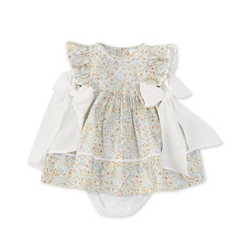 Edgehill Collection Baby Girls 3-12 Month Side-Tie Sleeveless Floral Dress
