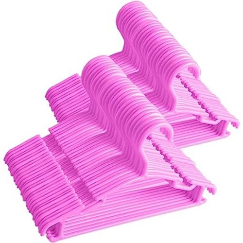 GoodtoU Pink Baby Hangers, 100Pack Kids Hangers Plastic Baby Clothes Hangers for Closet Infant Hangers Child Hangers Children Hangers Nursery Hangers