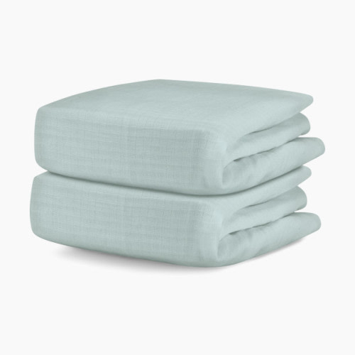Newton Baby 2-Pack Organic Cotton Breathable Mini Crib Sheets - Sage