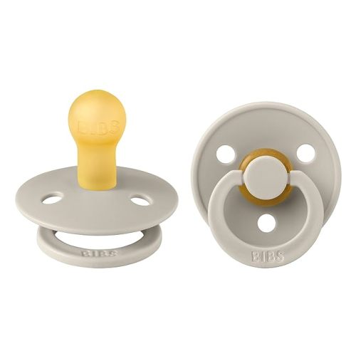 Amazon.com : BIBS Pacifiers | Natural Rubber Baby Pacifier | Set of 2 BPA-Free Soothers | Made in Denmark | Sand | Size 0-6 Months : Baby