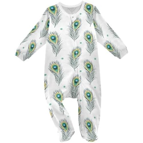 Dussdil Baby One-Piece Footies Newborn Rompers Pajamas Cotton Footed Pjs for Sleep Play Boys Girls