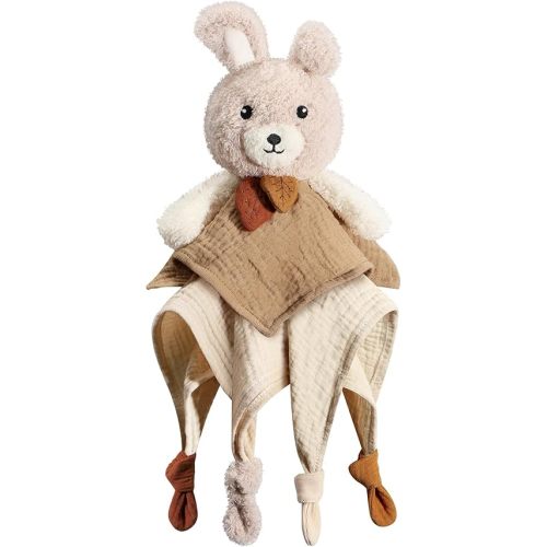 Nueplay | Oeko-TEX® Certified Bunny Baby Lovey & Security Blanket for Boys and Girls | Non-Toxic Nursery Essential | Soft Plush Comforter | Easter Gift for Babies & Newborn Registry
