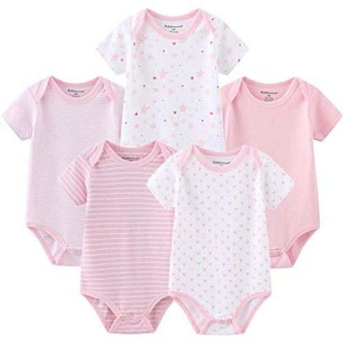 Kiddiezoom Unisex Newborn Baby Short-Sleeve Bodysuit Baby Layette Essentials Giftset Clothing Set