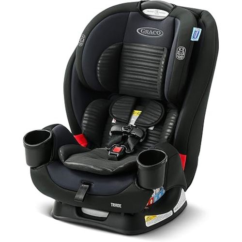 Graco TriRide 3-in-1 Reclining Car Seat, Clybourne - Rear & Forward Facing Car Seat, Highback Booster, Adjustable Headrest