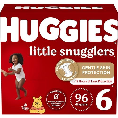Huggies Size 1 Diapers, Little Snugglers Baby Diapers, Size 1 (8-14 lbs), 96 Count, Packaging May Vary