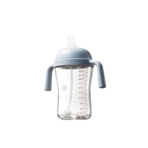 Tilted Anti-Spill Sippy Cup,10oz Baby Cup with Straw Lid,PPSU