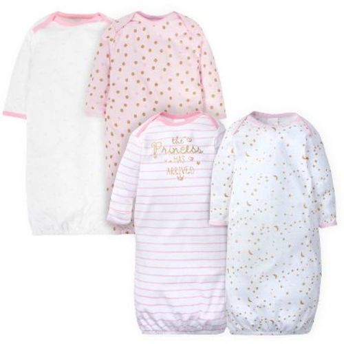 Gerber Baby Girls' Gowns - Lavender Garden - preemie - 4-pack