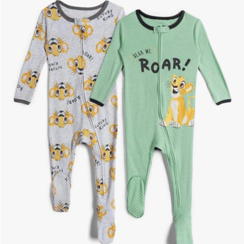 Disney Winnie the Pooh Lion King Monsters Inc. Pixar Toy Story Baby 2 Pack Sleep N' Play Coveralls Newborn to Toddler