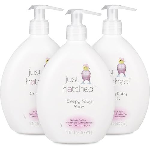 Sleepy Baby Wash Multi-Pack - Relaxing Bath + Body, Snuggly Yummy Fragrance, w/Essential Oils, Calming, Hypoallergenic, No Yucky Stuff & Harsh Ingredients, 13.5 fl oz (3 Pack)