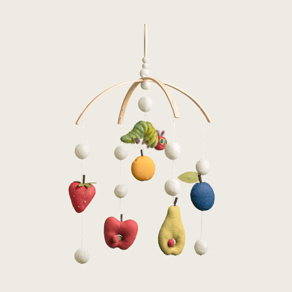 Nestig Very Hungry Caterpillar Mobile + Mobile Arm Attachment - Natural Wood