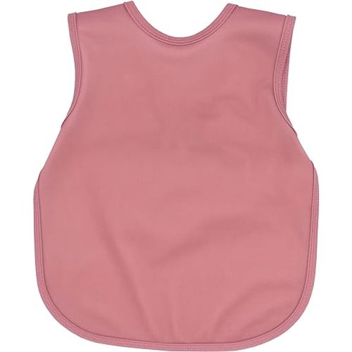 BapronBaby Minimalist Blush Bapron - No Neck Tie Safer Bib for Baby & Toddler - Soft Waterproof Stain Resistant - Machine Washable - Sz Baby/Toddler 6m-3T
