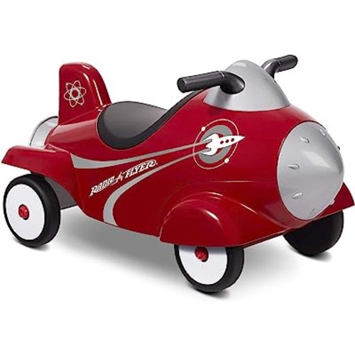 Radio Flyer Retro Rocket Ride On, Red Ride On Toy for age 12 months to 36 months