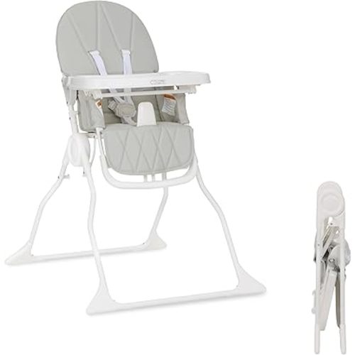 Snack and Stow Baby high Chair in Koala Gray, Easy to fold and Store Travel high Chair, Removable and Three Position Adjustable Tray Portable high Chair
