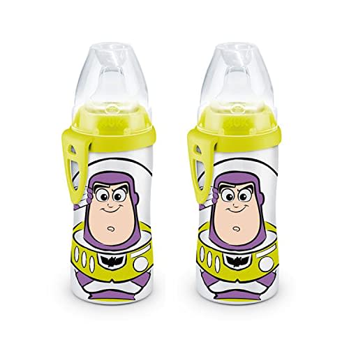 NUK Buzz Lightyear Active Cup, 10 Oz, 2-Pack – BPA Free, Spill Proof Sippy Cup