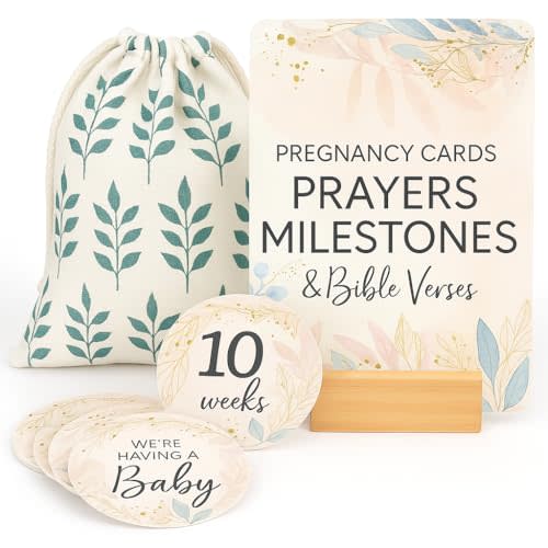 Lumont Trimester Pregnancy Must Haves - Pregnancy Journal with Weekly Milestones, Prayer Cards & Baby Bump Tracker, First Time Mom Announcements, 9 Month Calendar, Photo Props Gifts for Pregnant Women