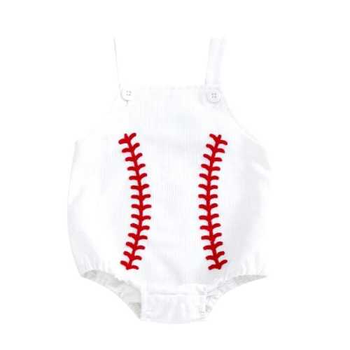Baseball Baby Romper – The Trendy Toddlers