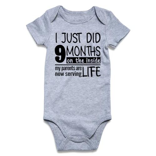 UNIFACO Unisex Baby Funny Saying Outfit Short and Long Sleeve Bodysuits Romper 0-18M