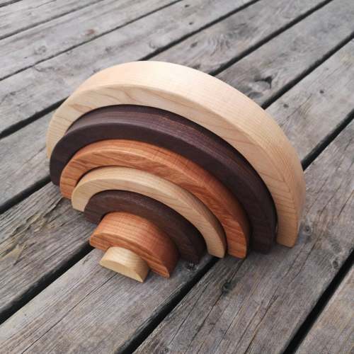 Natural Wooden Rainbow Stacker / Stacking Rainbow / Wooden Rainbow / Montessori Toy / Waldorf / Wooden Toy / Christmas Gift / Toddler / baby