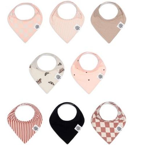 Parker Baby Co. 8 Pack Bandana Drool Bibs - Butterfly Set