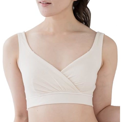 bodyhints 100% Cotton Cachecoeur Bras for Women, Wireless, Removable Pads, Nursing Bra, Machine Washable