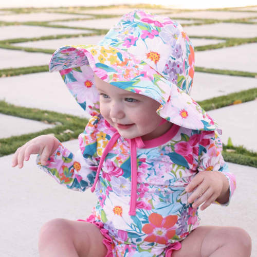 Printed Sun Hat | Seaside Blooms
