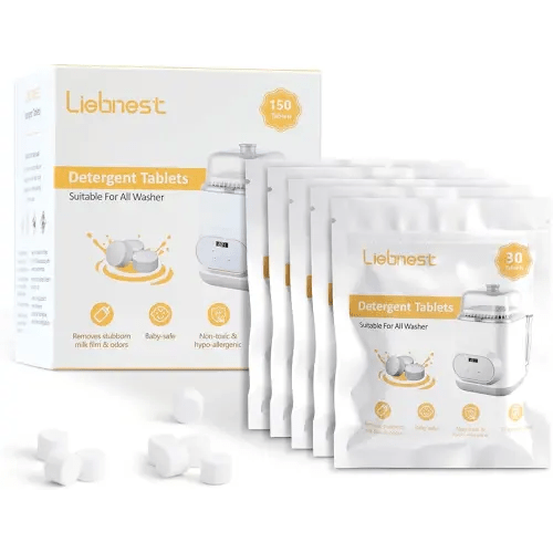 150Pcs Washing Block for Baby Bottle Washer, Detergent Tablets Compatible with Momcozy, Baby Brezza, GROWNSY Bottle Washers, Safe & Residue Milk Free