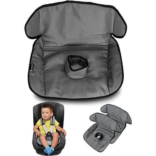 Car Seat Protector for Potty Training | Piddle Pad Cover from Crumbs, Spillages, Nappy Leaks & Toilet Training | Fits All Carseat & Buggy, Age: 6m-4 Years Old | Keeps Seat Clean & Dry! (Grey)Pack of 2