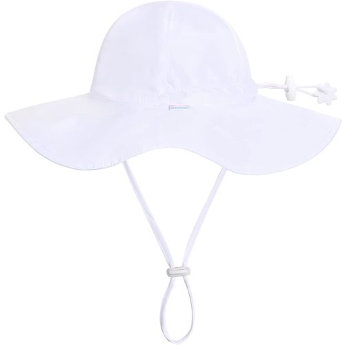 Unisex Baby Sun Hat with UPF 50+ Outdoor Adjustable Beach Hat, Baby Girl Wide Brim Bucket Hats for Infant Toddler Little Boy