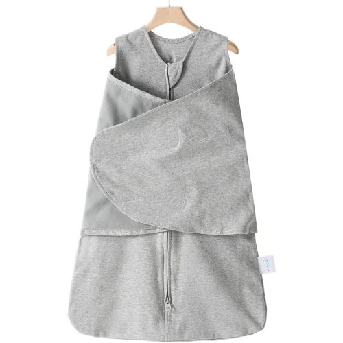 Swaddle-Blanket Baby Girl & Boy Swaddles Newborn Infant Transition 100% Cotton Wrap Blankets, 3-Way Adjustable Wearable Blanket, TOG 1.0 (Grey, 3-6 Month)
