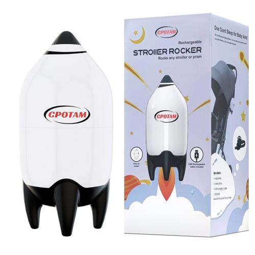 Baby Rocker Rechargeable, Stroller Rocker Aid Rocks Any Stroller or Buggy, Baby Vibrating Soother, Adjustable Speed, Newborn Essentials Must Haves Gifts, Fits All Pushchairs Prams Stroller