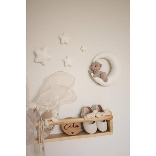 Nursery wall decor, bear boucle neutral gender nursery decor, Soft wall decor, Teddy bear nursery decor walls , Hanging walls decor nursery