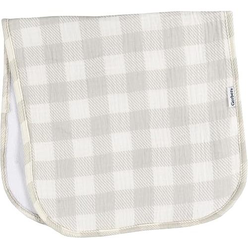Gerber Baby Unisex Muslin Burp Cloths 5-Pack, Multi Stars, Large Size 20" x 10"