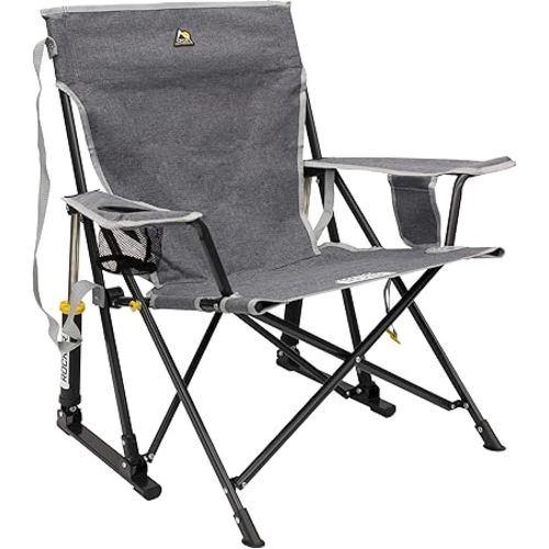 GCI OUTDOOR Kickback Rocker Outdoor Rocking Chair with Beverage Holder