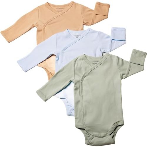 Cotton Kimono Baby Bodysuit - Girl & Boy Baby Clothes, Nickel-Free Snaps Baby Clothes Unisex